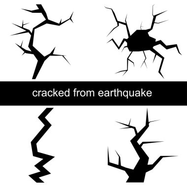 Vector illustration of a crack from the earthquake