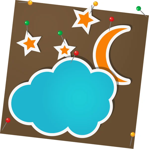 Moon and clouds — Stock Vector