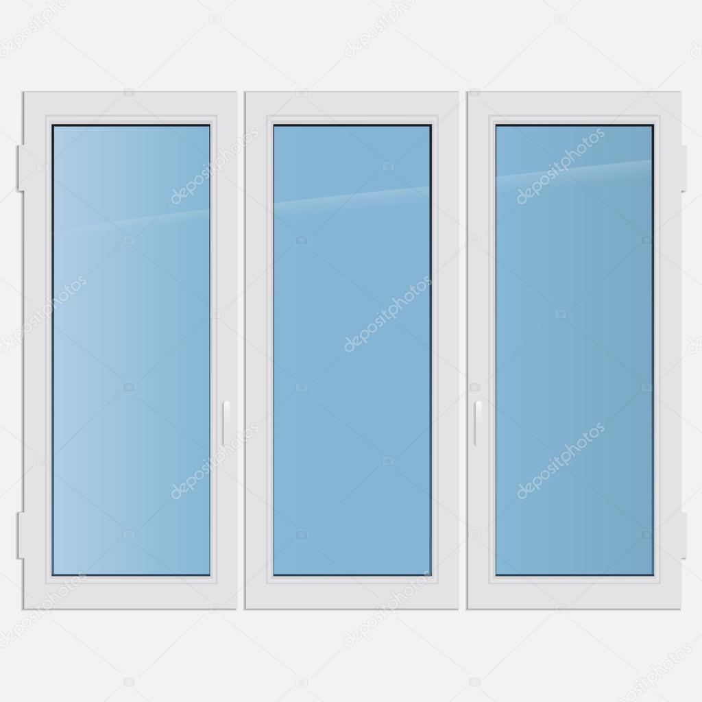 triple casement plastic window
