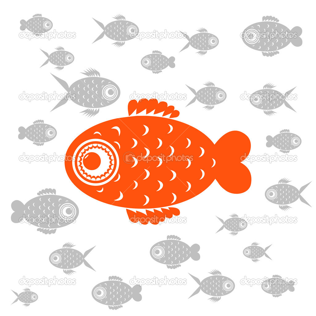 Vector illustration goldfish