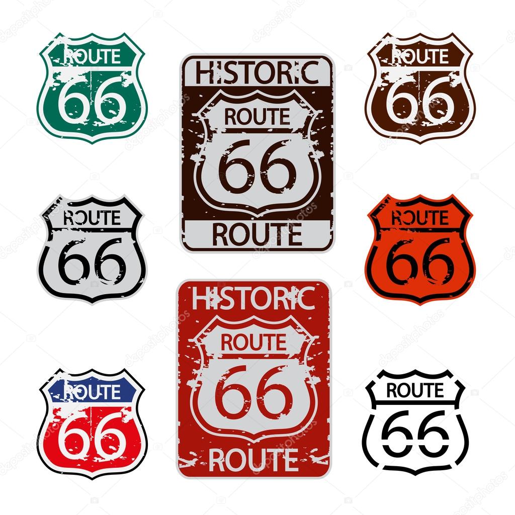 Route 66 sign set