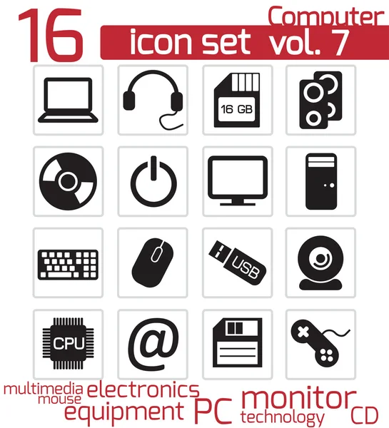 Pictogram computer — Stockvector