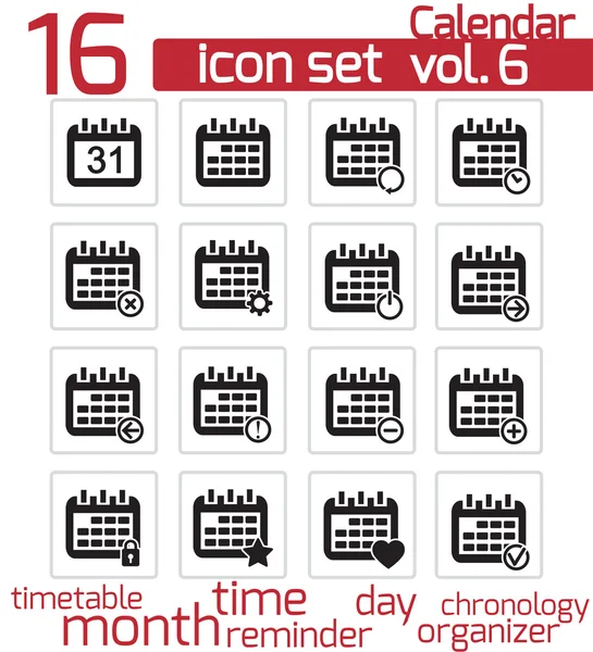 Vector Calendar Icons — Stock Vector