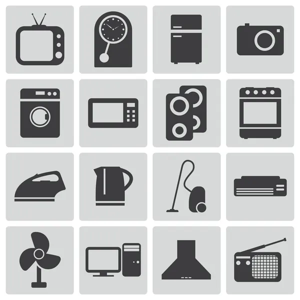 Vector black home icons set — Stock Vector