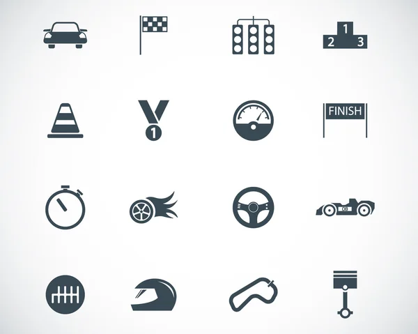 vektör ikonlar yarış siyah set