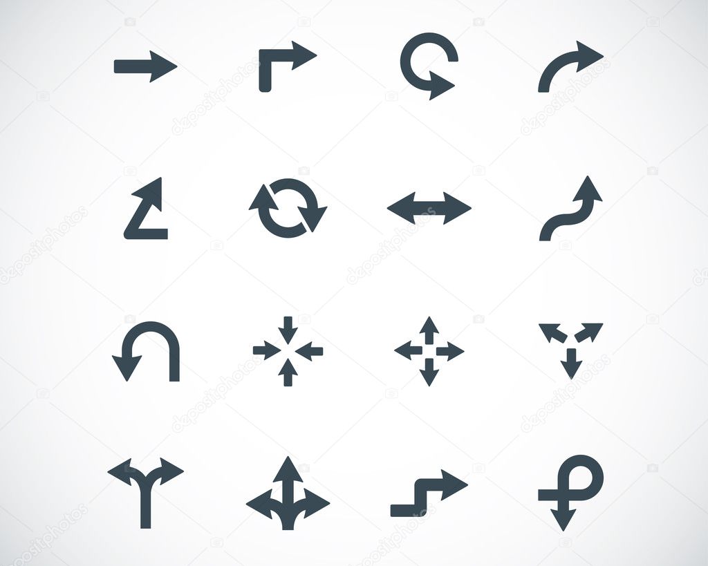 Vector black icon arrows icons