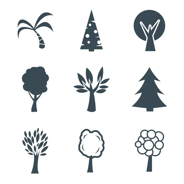 Bomen pictogram — Stockvector