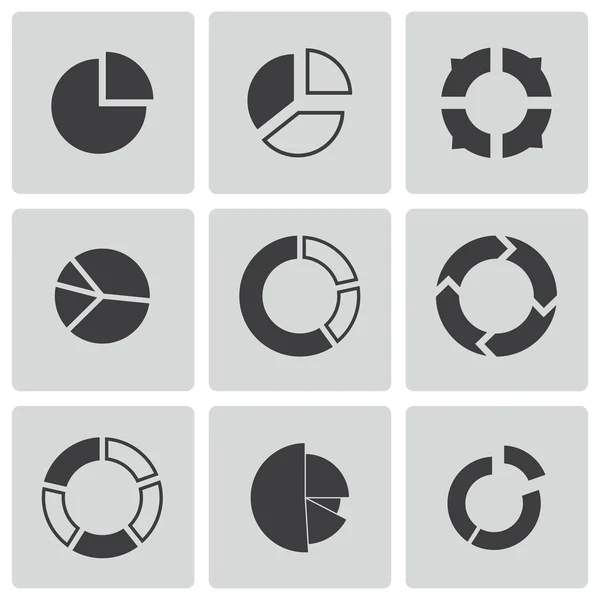 Vector black people search icons set — Stock Vector