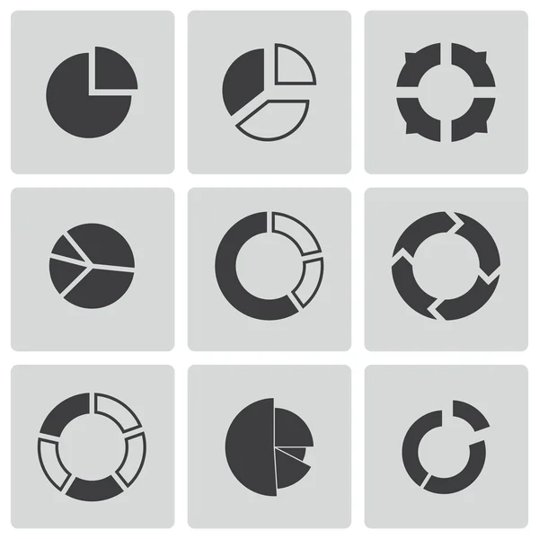 Conjunto de iconos de búsqueda de gente negra vectorial — Vector de stock