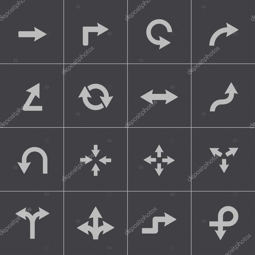 Vector black icon arrows icons