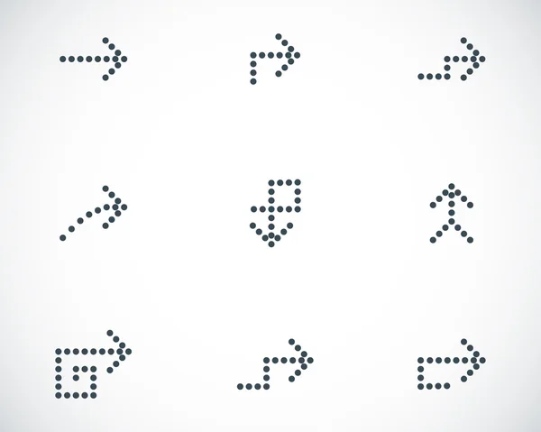 Ensemble d'icônes flèches noires vectorielles — Image vectorielle