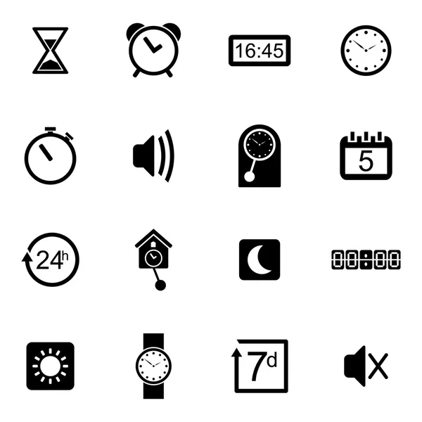 Vector zwart reizen icons set — Stockvector