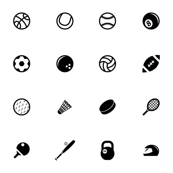 Set di icone sportive nere vettoriali — Vettoriale Stock