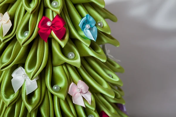 Handmade Fabric Christmas Tree — Stock Photo, Image