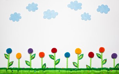 keçe çiçek alan peyzaj