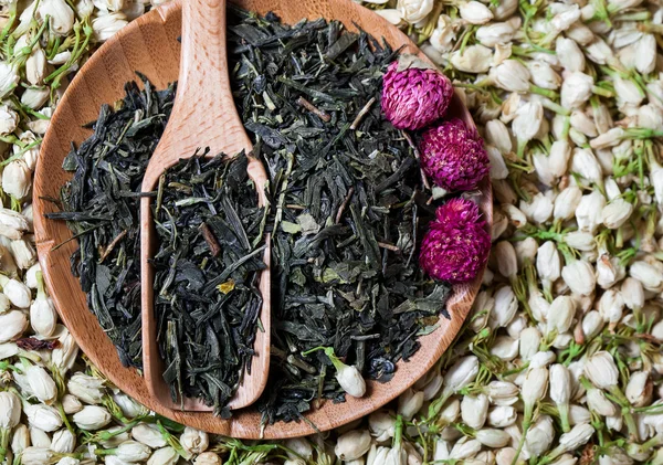 Dry Tea Flowers Composition — Stock Photo, Image