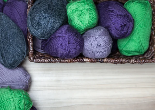 Wool Skanes in the Basket — Stock Photo, Image