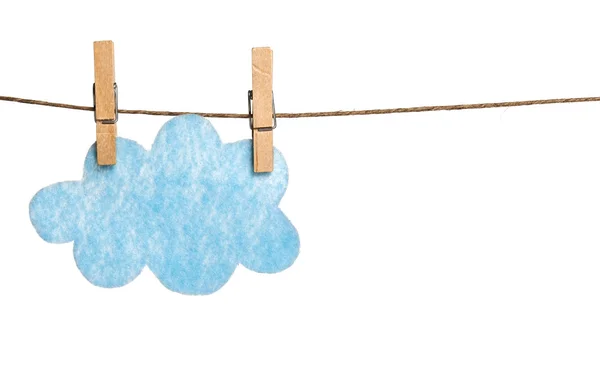 Felted Cloud on Clothesline — Stock Photo, Image