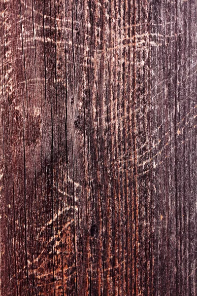 Scratched Wood Fence Plank with Knots — Stock Photo, Image