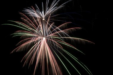 siyah gökyüzü üzerinde havai fişek