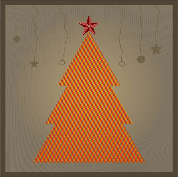 Carte de vœux pin Noël — Image vectorielle