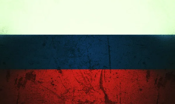 Russische vlag. grunge stijl — Stockfoto