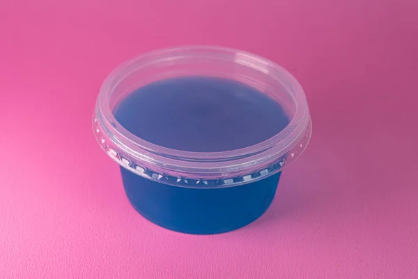 Gelatina Brasileira Azul Sobre Fundo Rosa — Fotografia de Stock