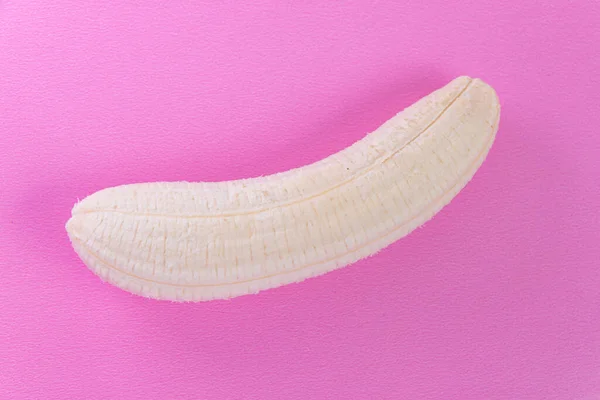 Μπανάνα Στο Ροζ Φόντο — Φωτογραφία Αρχείου