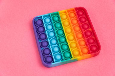 Fidget popit oyuncak gökkuşağı rengi - stres karşıtı, eğlenceli ve eğitici