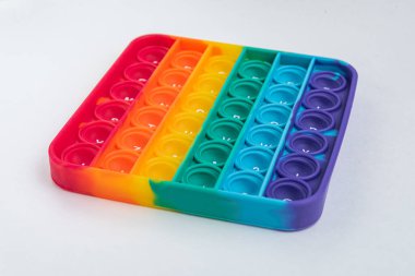 Fidget popit oyuncak gökkuşağı rengi - stres karşıtı, eğlenceli ve eğitici