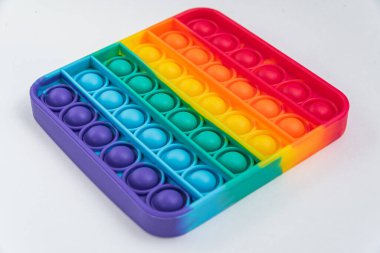 Fidget popit oyuncak gökkuşağı rengi - stres karşıtı, eğlenceli ve eğitici