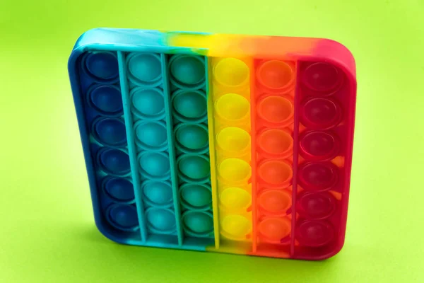 Fidget Pop Toy Rainbow Color Antistress Fun Educational — Stock fotografie