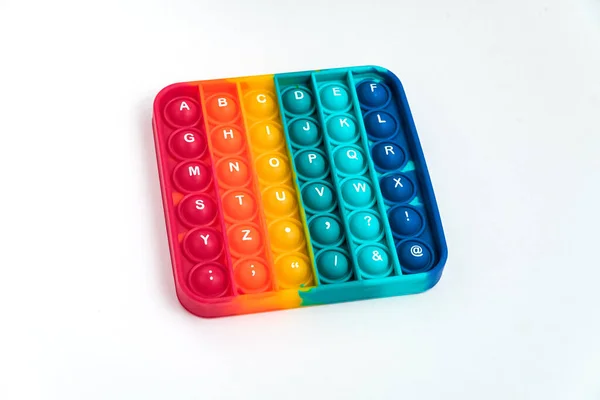 Fidget Pop Het Speelgoed Regenboog Kleur Antistress Plezier Educatieve — Stockfoto