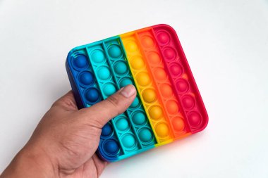 Fidget it toy gökkuşağı rengi, anti-stres, eğlence ve eğitici