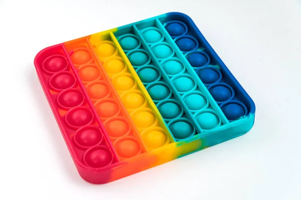 Fidget Pop Toy Rainbow Color Antistress Fun Educational — Stock fotografie