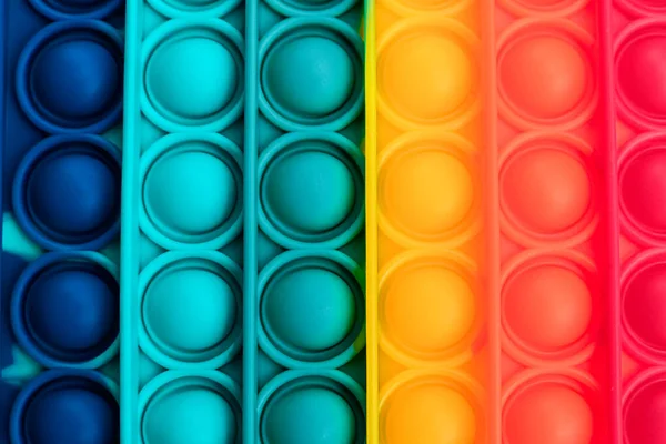 Fidget Pop Zabawki Tęczy Kolor Antystresowe Zabawy Edukacyjne — Zdjęcie stockowe