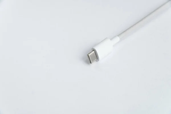 Usb Cable Type White Isolated Background — Stock Photo, Image