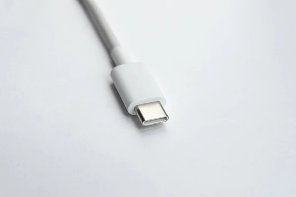 Cabo Usb Tipo Sobre Fundo Isolado Branco — Fotografia de Stock