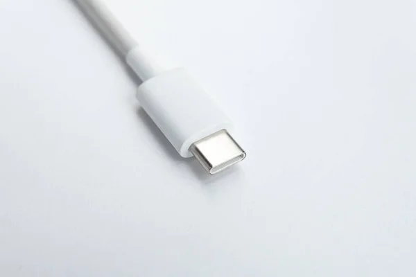 Usb Cable Type White Isolated Background — Stock Photo, Image