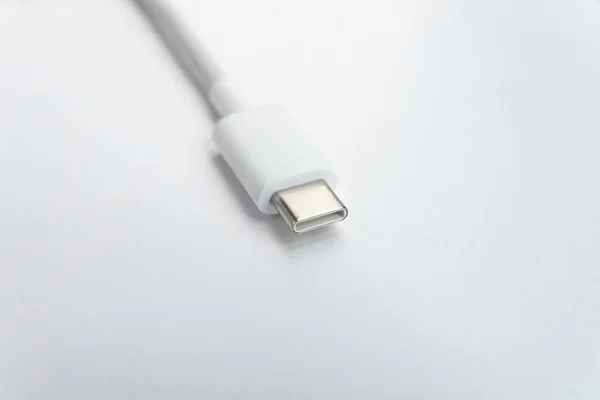 Usb Kabel Typ Über Weißem Isoliertem Hintergrund — Stockfoto