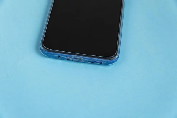 Nouveau Téléphone Portable Sur Fond Coloré — Photo