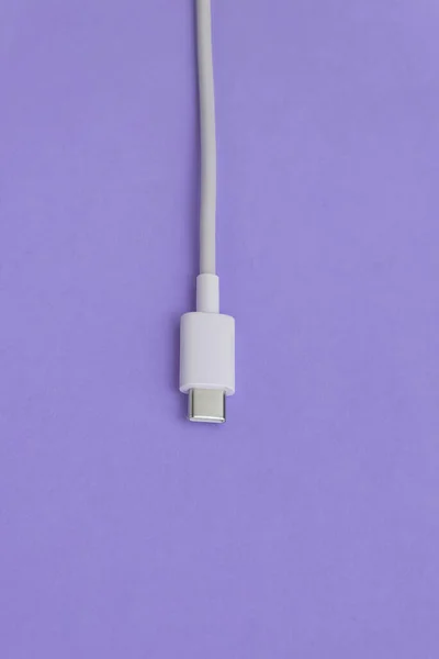 Usb Cable Type Blue Background — Stock Photo, Image