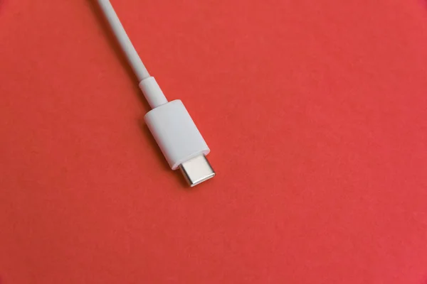 Usb Cable Type Pink Background — Stock Photo, Image