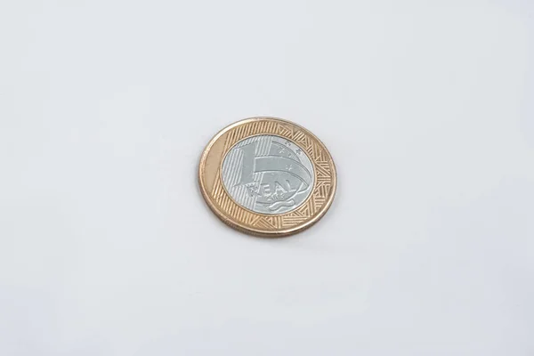 Money Brazilian Coins Real — Stock Photo, Image