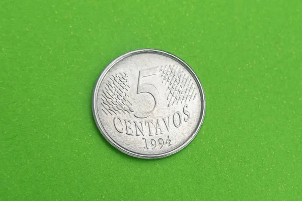 Money Brazilian Coins Centavos — 스톡 사진