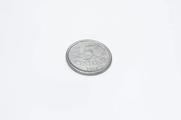 Monnaie Pièces Brésiliennes Centavos — Photo