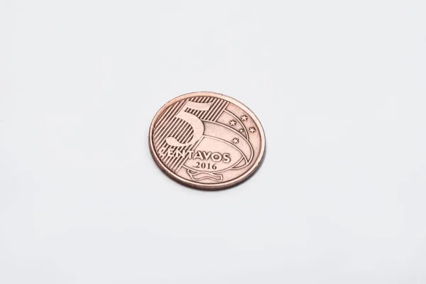 Pénz Brazil Érmék Centavos — Stock Fotó