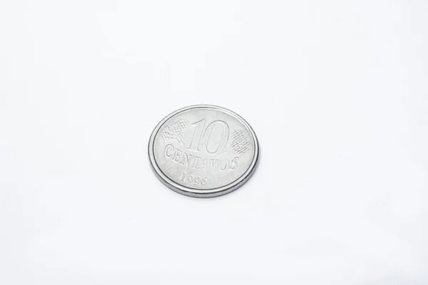 Money Brazilian Coins Centavos — Stockfoto