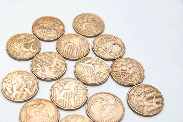 Money Brazilian Coins Centavos — Fotografia de Stock