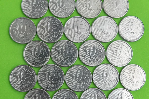 Money Brazilian Coins Centavos — Stock Fotó